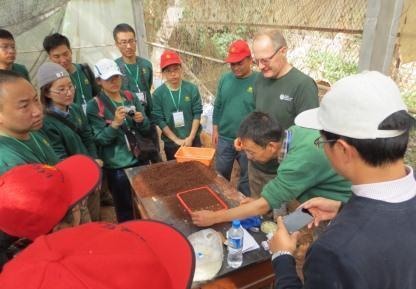 Our arborist Martyn Dickson teaching seed sowing at Kunming BG horticulture course.