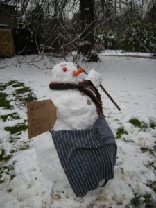 Terrace Cafe snowman