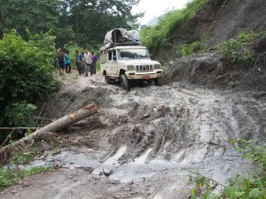 Jeep travel in Baglung District. Nepal