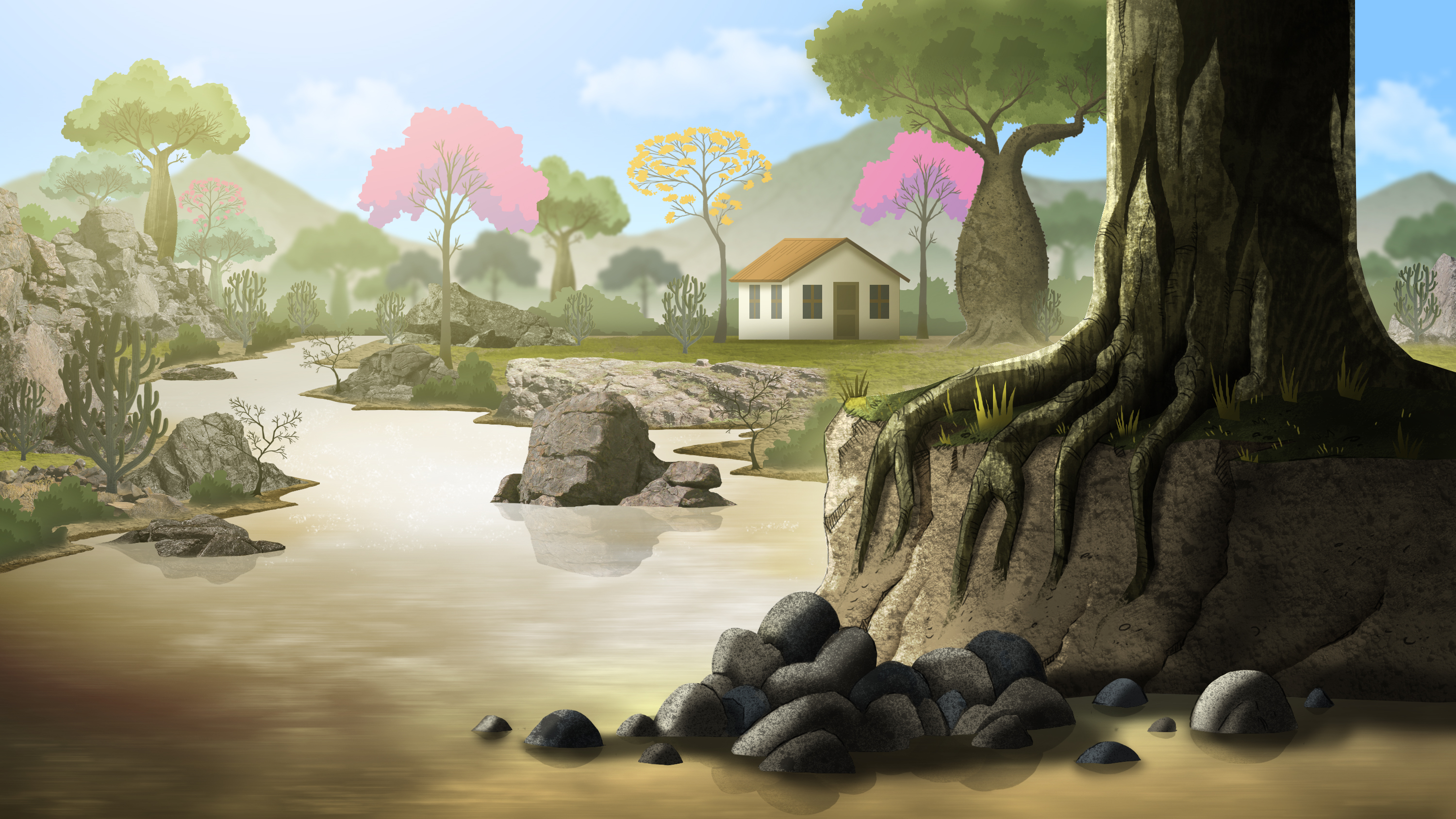 River side view in the final version of the video
