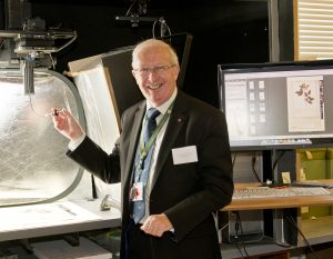 Professor Stuart Monro imaging the 300,000th specimen