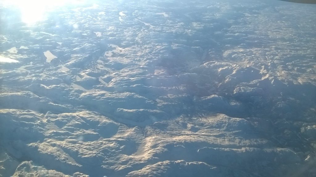 A land of snow and ice - Norway from the plane