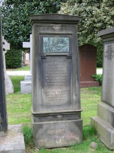 Robert Anstruther Goodsir’s tombstone in the Dean Cemetery, Edinburgh