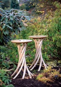 Cyclonic Side Tables by Alasdair Wallace photographed in the RBGE by Pavel Tamm