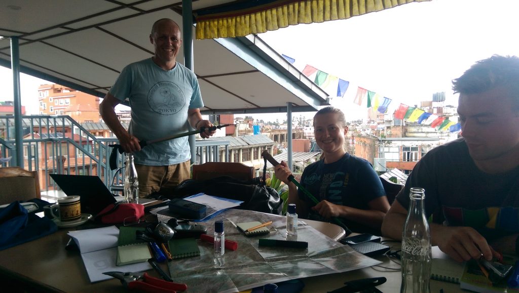 The final briefing for the expedition to Saipal Himal in western Nepal.