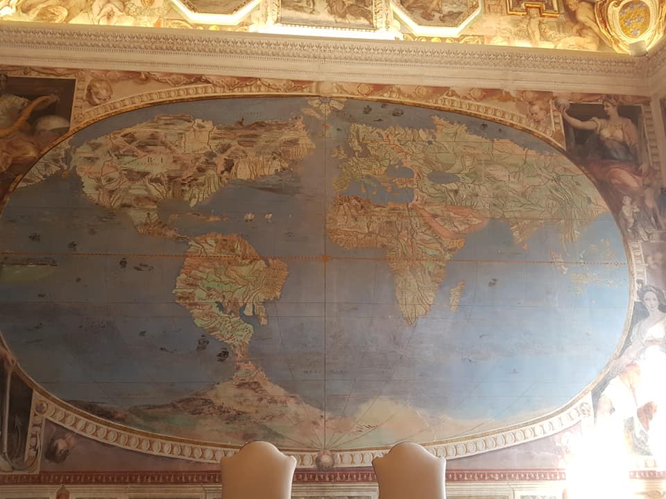 villa farnese map of the world