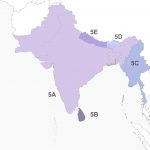 South Asia New Regions. Asia with Countries Outline by FreeVectorMaps 1
