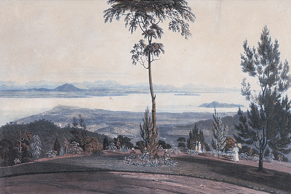 1818 painting of Georgetown, Penang