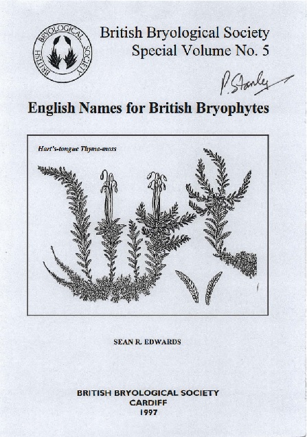 Edwards, 1997: English Names for British Bryophytes