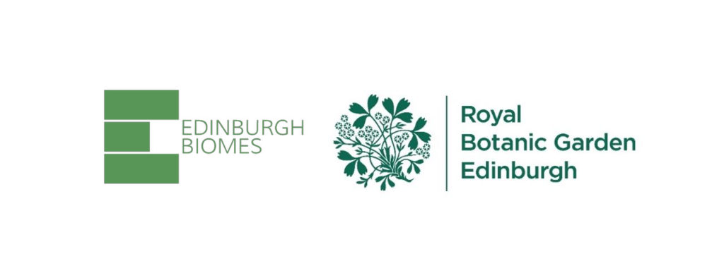 Edinburgh Biomes Project and Royal Botanic Gardens logos.