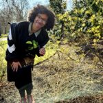 Zoe finding Abeliophyllum distichum at RBGE
