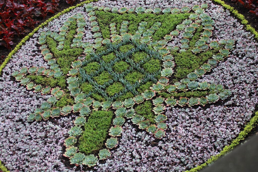 Floral motif depicting a thistle on floral clock, Princes Street Gardens (2016) 

By GerritR, CC BY-SA 4.0 